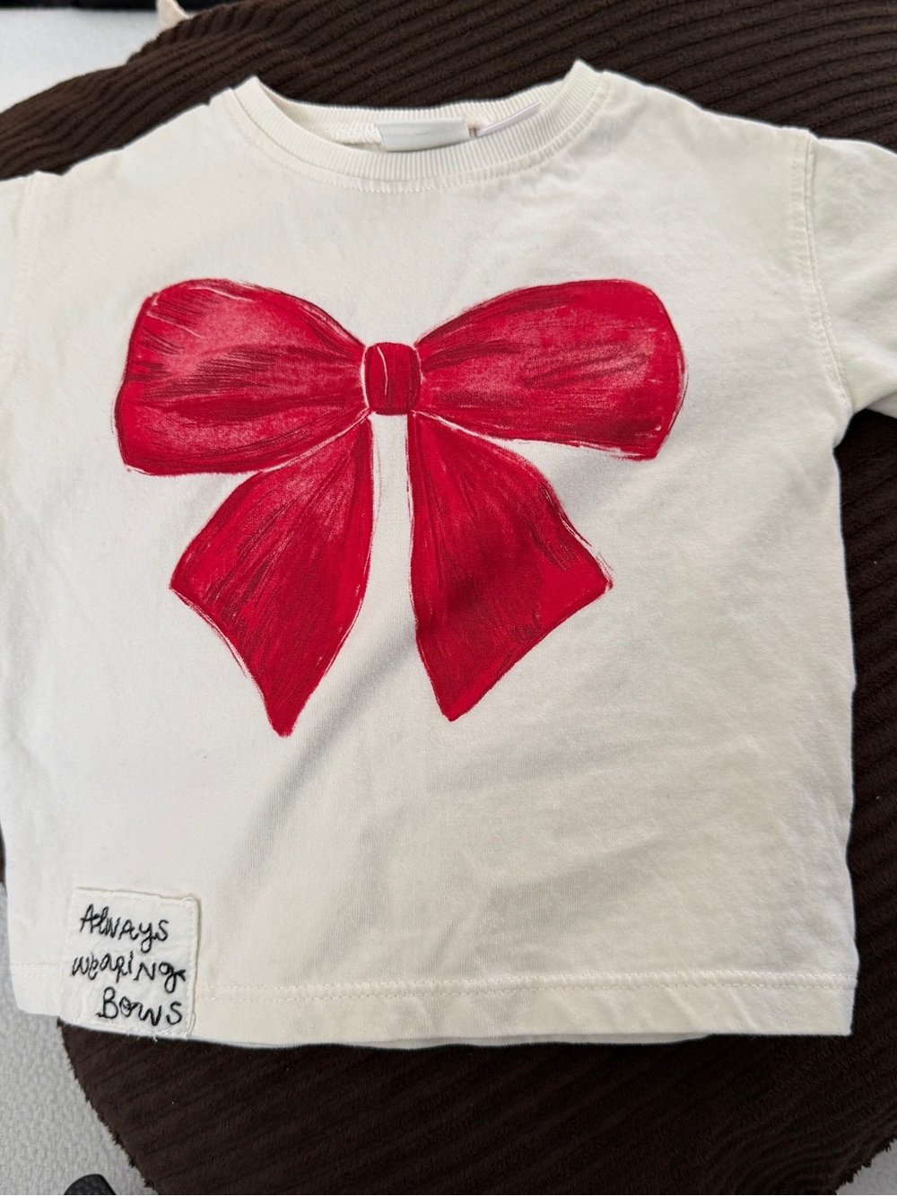 ZARA “Always Wearing Bows” 
Toddler size 1 1/2 yrs